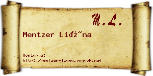 Mentzer Liána névjegykártya